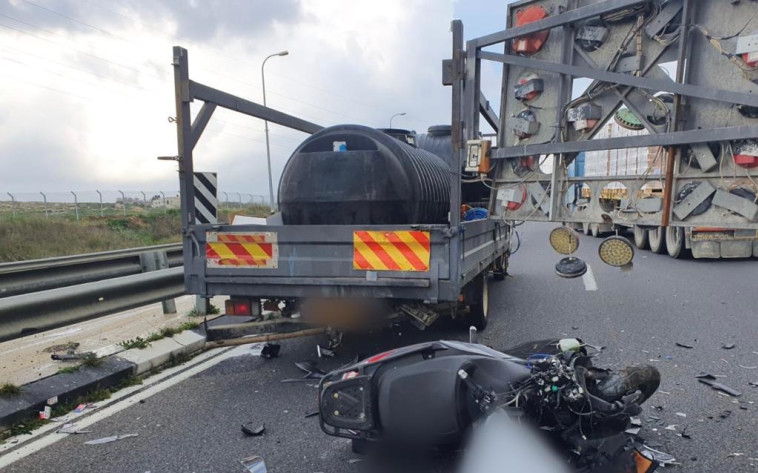 זירת התאונה בכביש 443, צילום: תיעוד מבצעי מד&quot;א