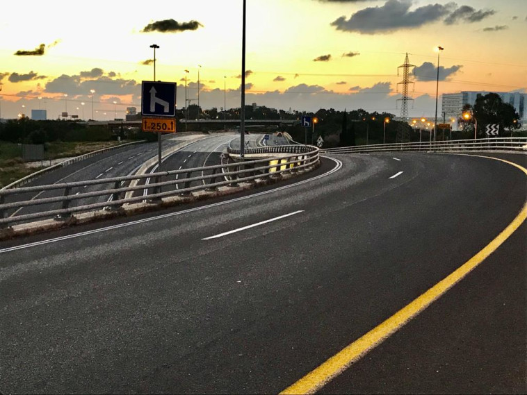 כבישים ריקים, סגר על ישראל (צילום: אבשלום ששוני)