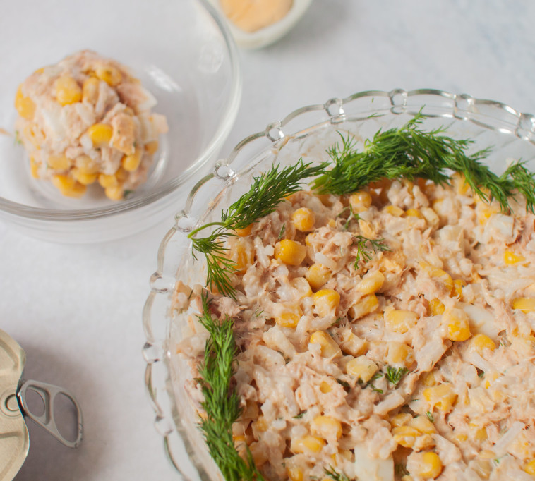 סלט שימורים ואורז