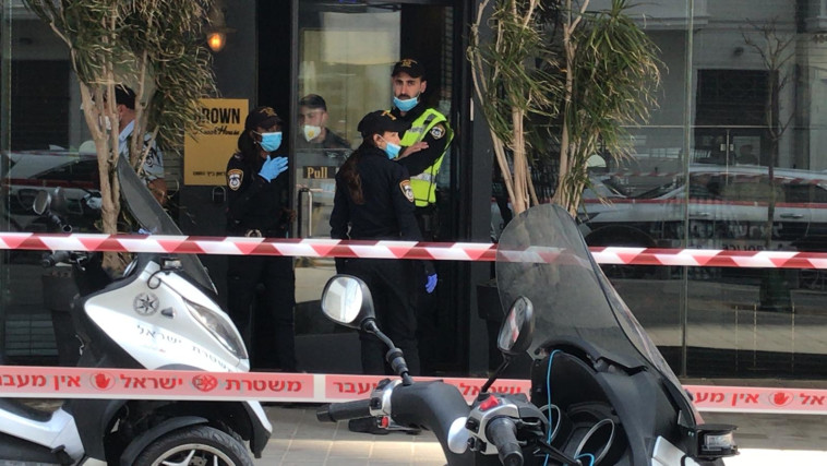 זירת אירוע הירי בתל אביב