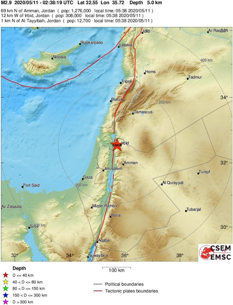 רעידת אדמה בירדן, 11.5.20