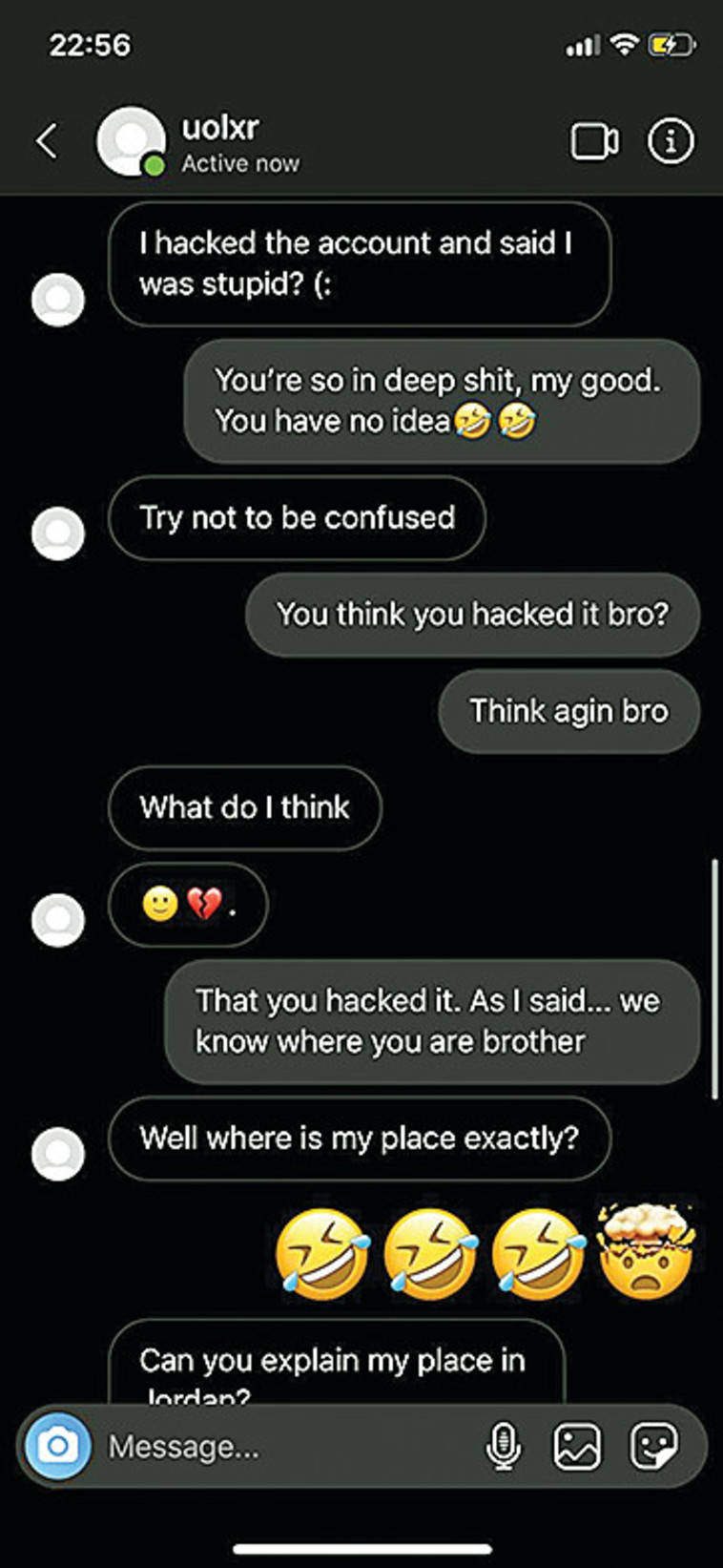 ההתכתבות עם ההאקר הירדני