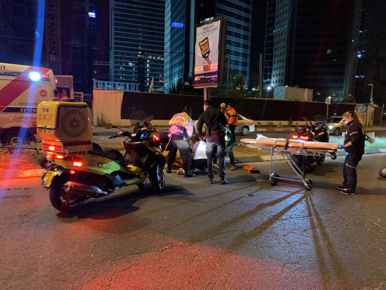 זירת תאונת הדרכים ברמת גן 