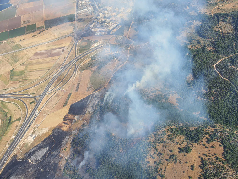 השריפה באזור ירושלים 