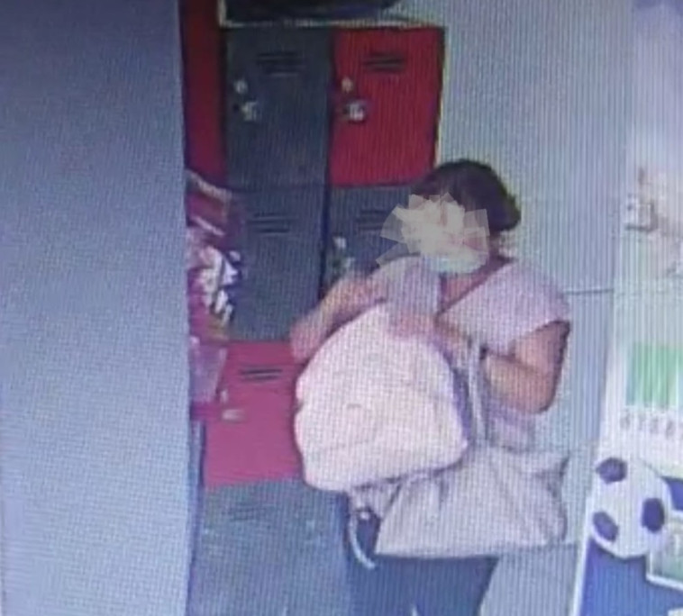 ילזיבטה מלינסקי כפי שנתפסה במצלמות האבטחה במכון הכושר ''ספורטר'' באשקלון