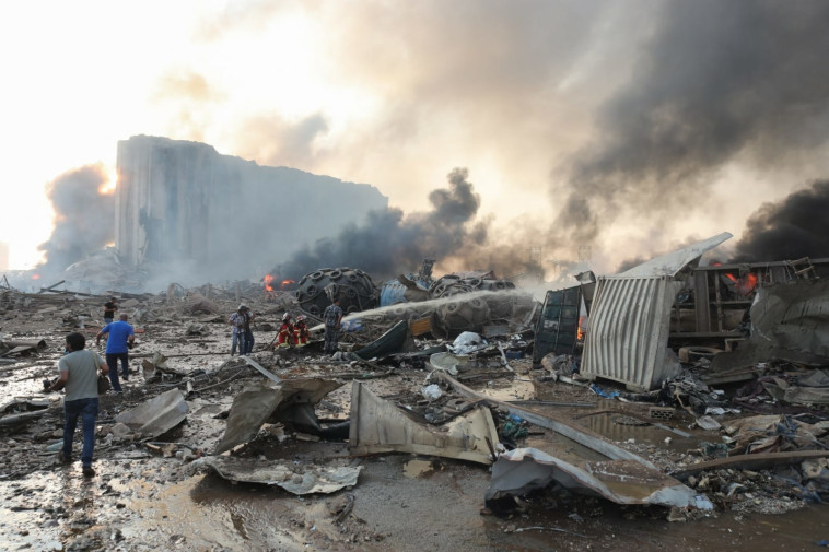 הרס בלבנון בעקבות הפיצוצים (צילום: רשתות ערביות)
