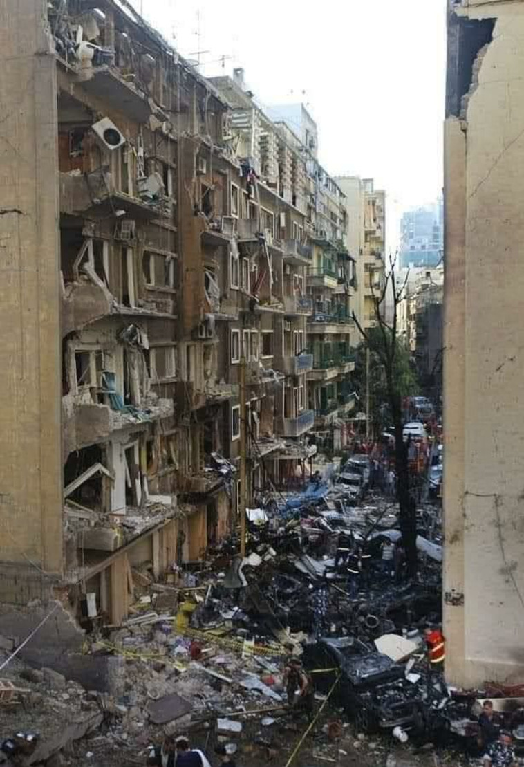 האסון בלבנון: הרס ברחובות ביירות (צילום: רשתות ערביות)