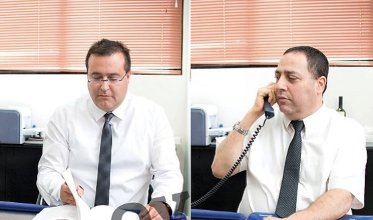 עורכי הדין עומר יעבץ וצחי ביטון (צילום: צילום עצמי)
