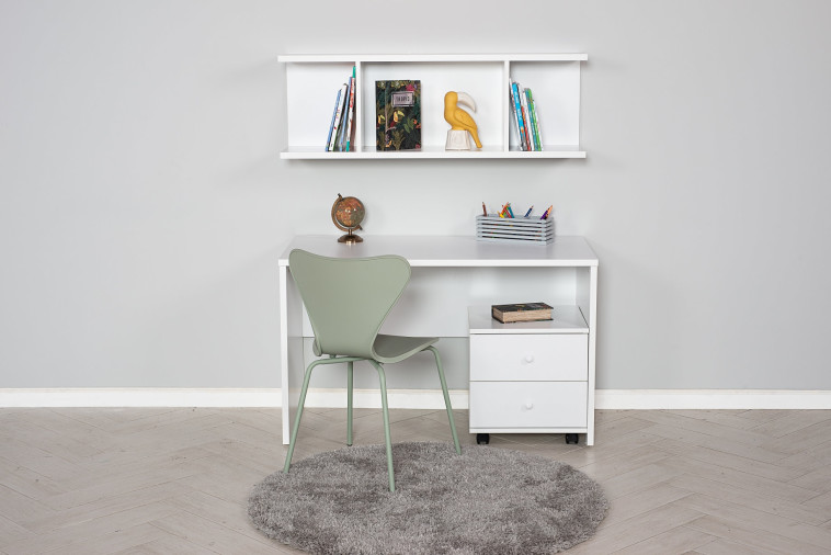 סט שולחן כתיבה ויחידת מדפים של עצמלה