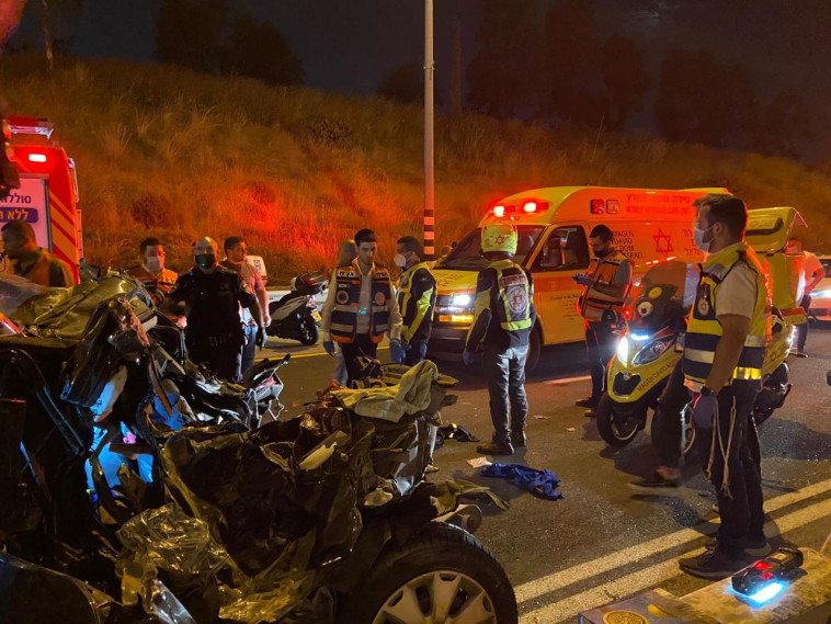 זירת התאונה סמוך לרמלה