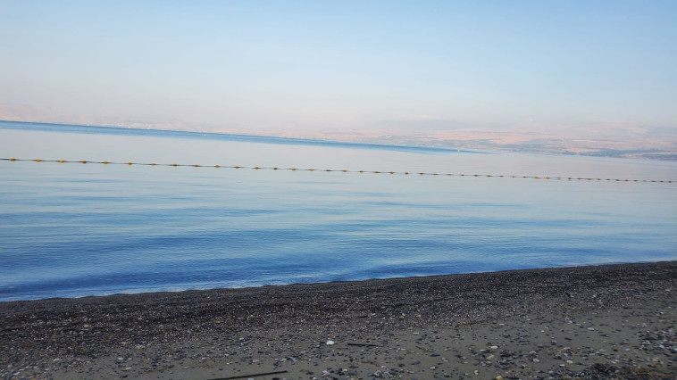 חוף דוגית. הכנרת ריקה מאדם