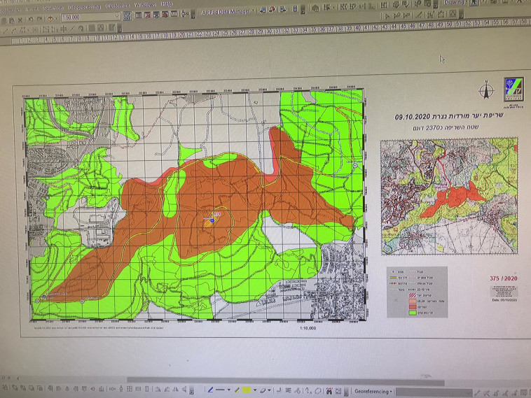 מוקדי השריפות ברחבי הארץ ע''פ קק''ל