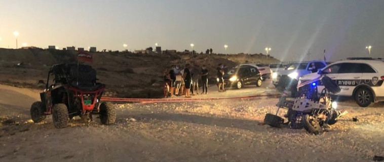 זירת תאונת הטרקטורונים סמוך לדימונה