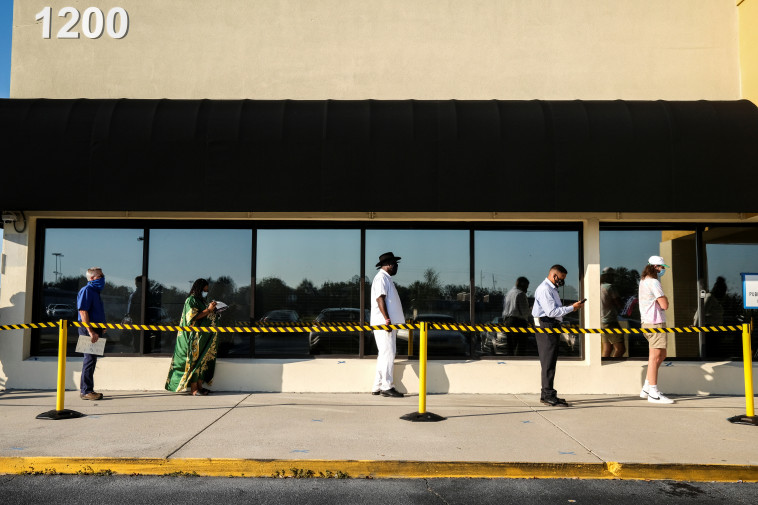 תור להצבעה מוקדמת במדינת ג'ורג'יה