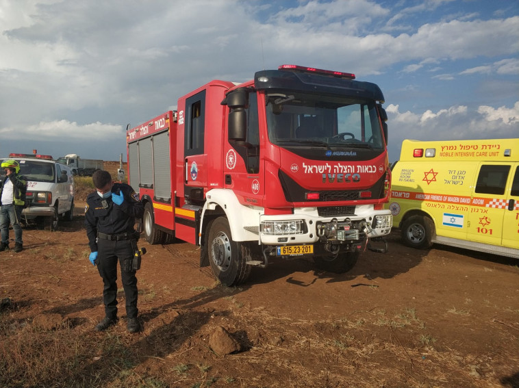 זירת התאונה בין הרכב לרכבת בבית יהושע