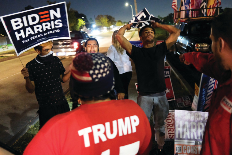 תומכי טראמפ ותומכי ביידן