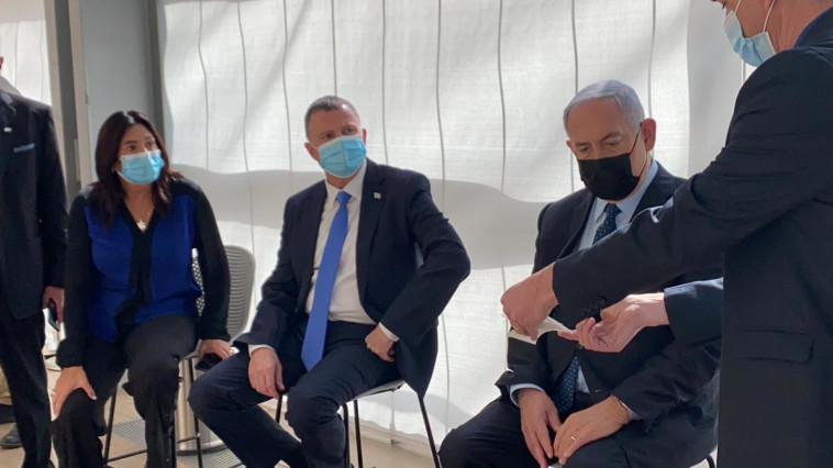 נתניהו, אדלשטיין ורגב במעבדת הבדיקות המהירות בנתב''ג