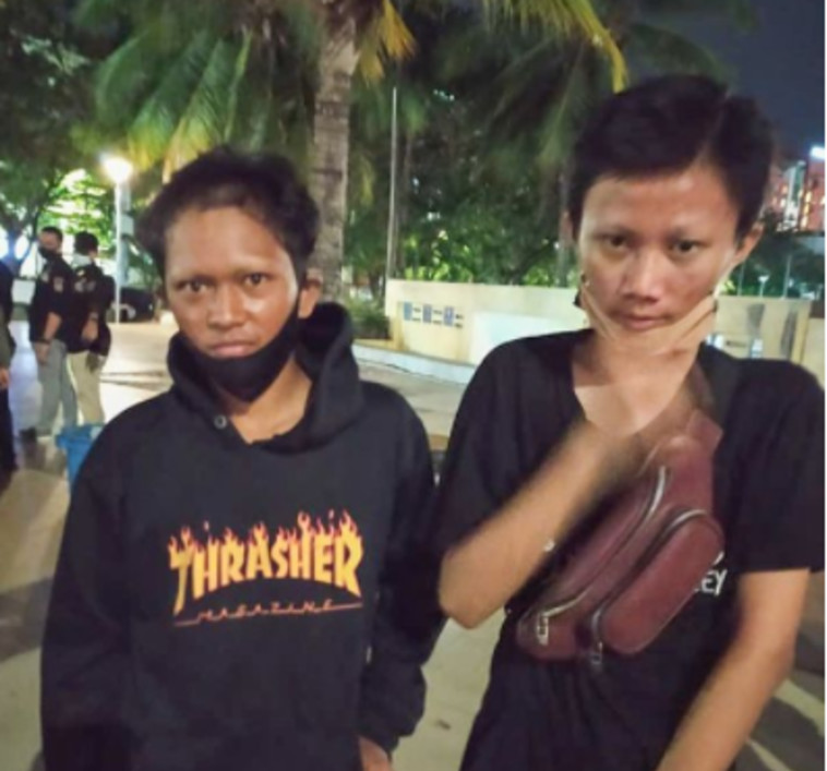 שני הנערים שנתפסו וגבותיהם גולחו