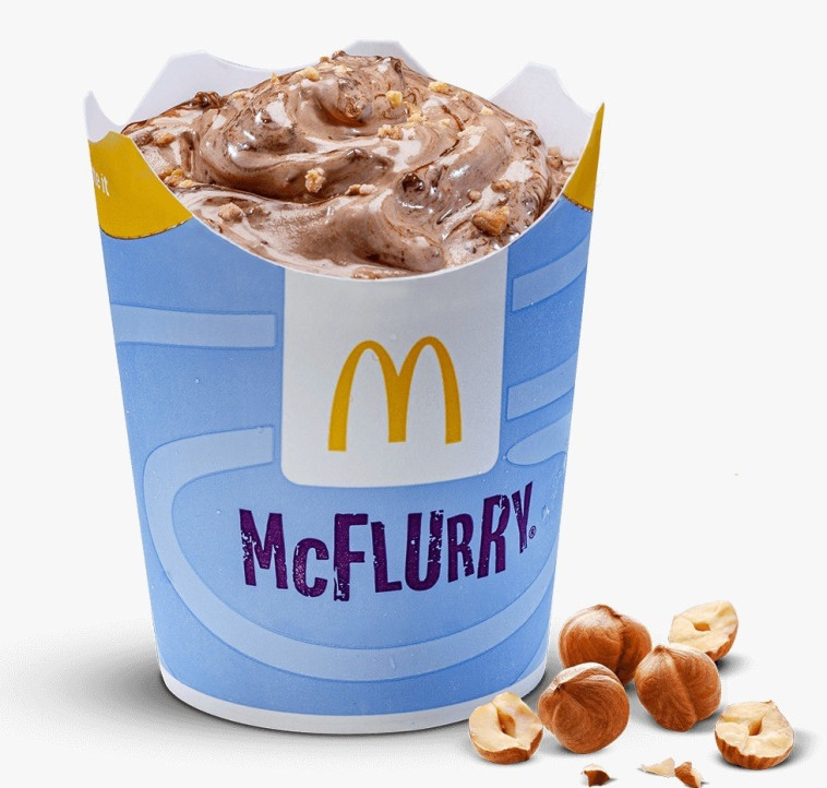 גלידת שוקולד אגוזי לוז מקדונלדס