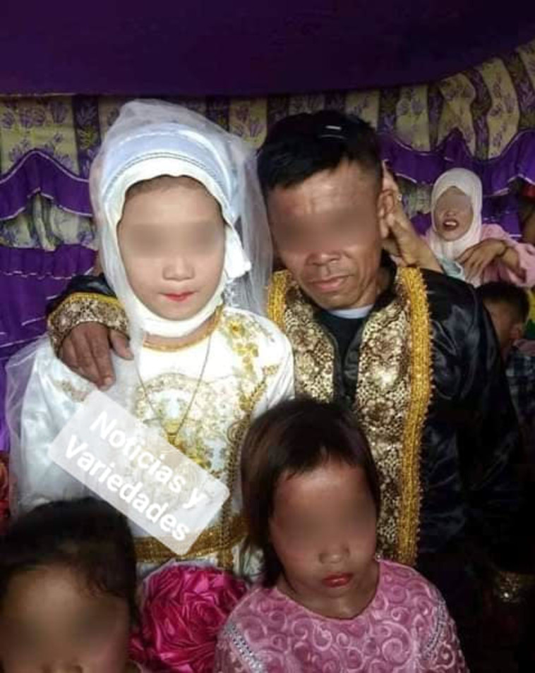 מתוך טקס החתונה של אמפטואן עם בת ה-13 (צילום: רשתות חברתיות)