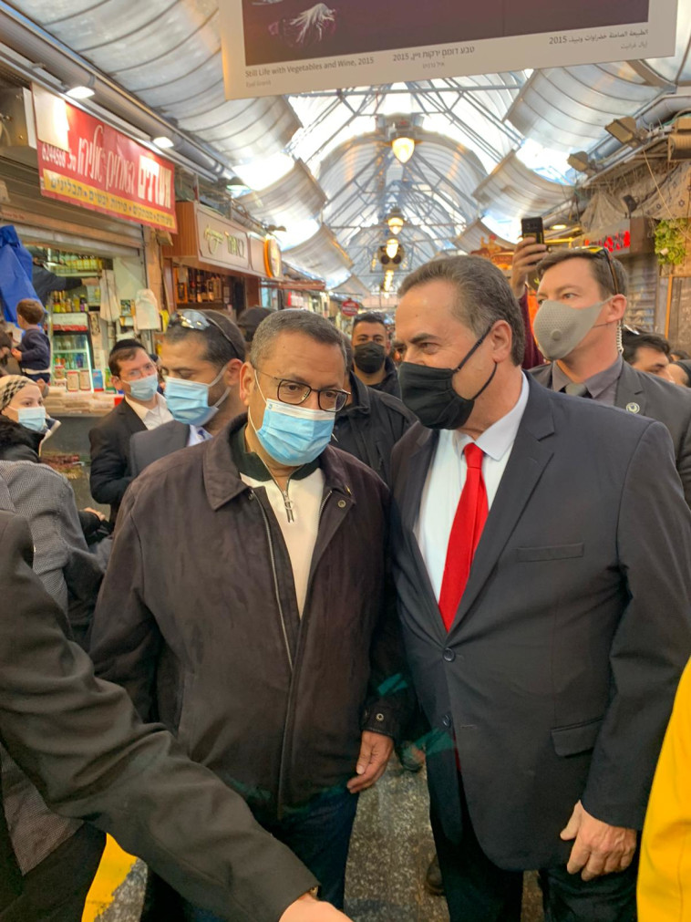 ישראל כ''ץ בשוק מחנה יהודה