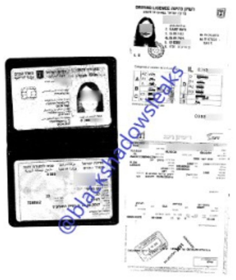 צילום תעודת זהות של מבוטחת ב''שירביט'' שהודלף לרשת