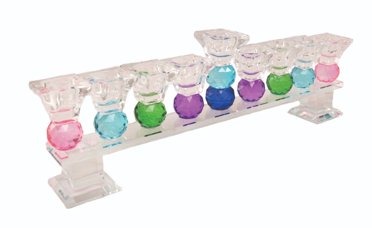 ג'מבו סטוק חנוכיית קריסטל