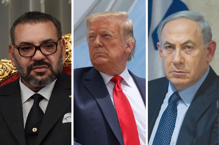 בנימין נתניהו, דונלד טראמפ ומלך מרוקו מוחמד השישי