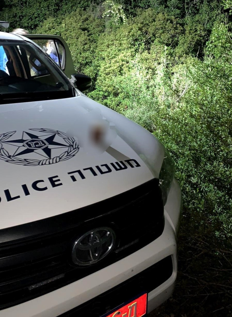 The scene where the woman's body was found in the Shaked Forest in Samaria (Photo: Police Spokeswoman)