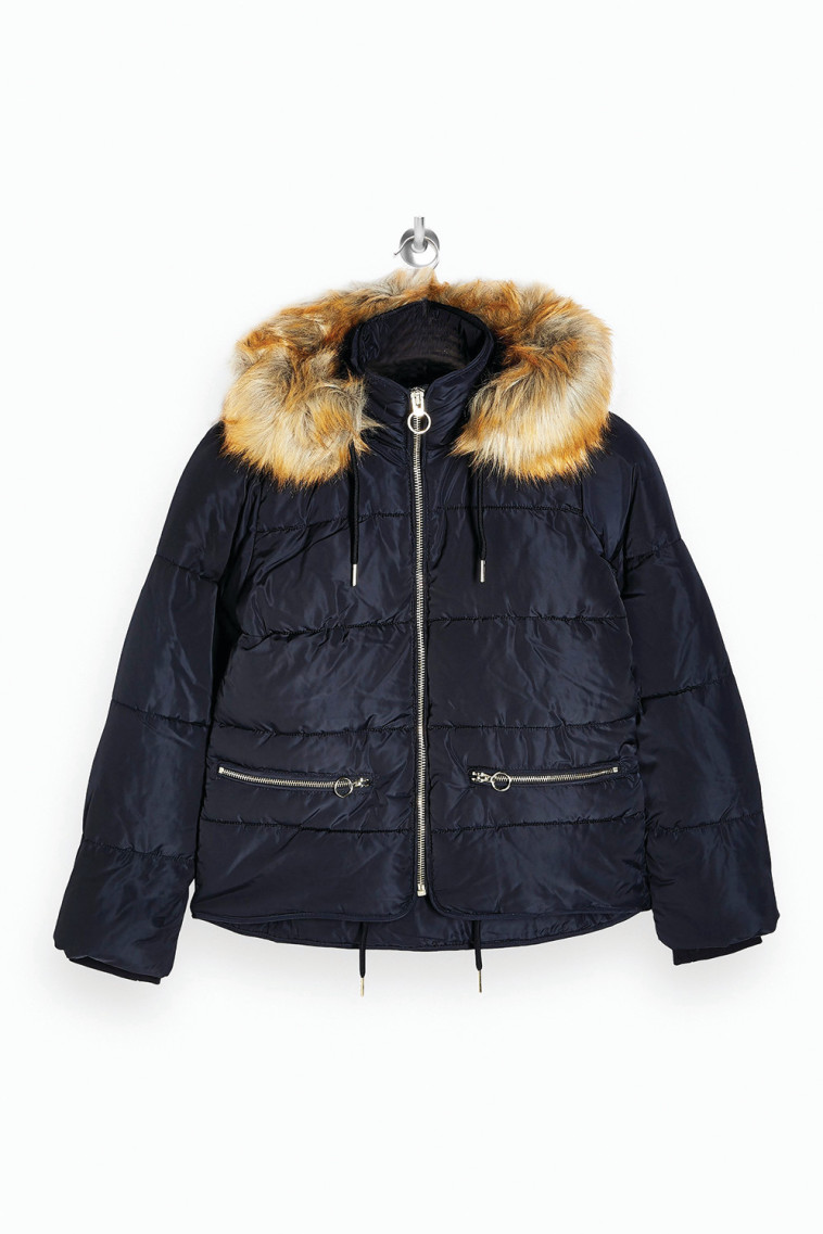 TOPSHOP - מעיל פאף בשילוב פרווה - 399.90 שקלים