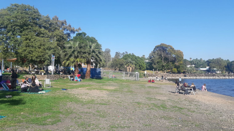 מטיילים בחוף אמנון