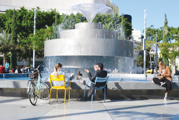 כיכר דיזנגוף בסגר בזמן הקורונה