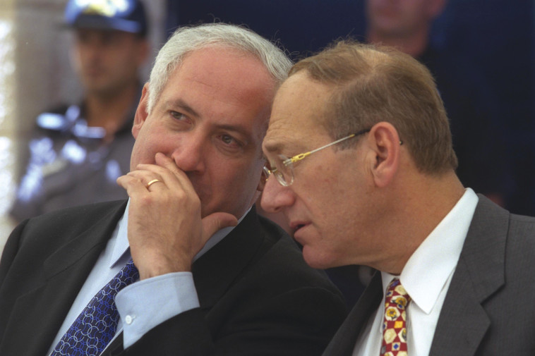 אולמרט לצד נתניהו ב-99