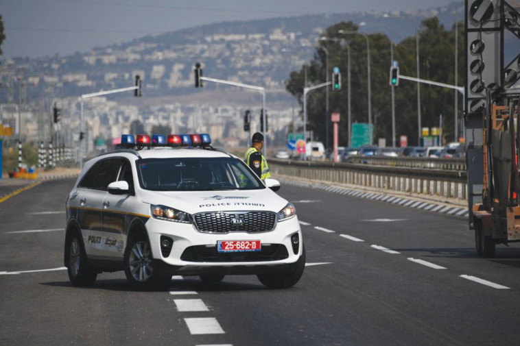 מחסום משטרה בסגר בתל אביב