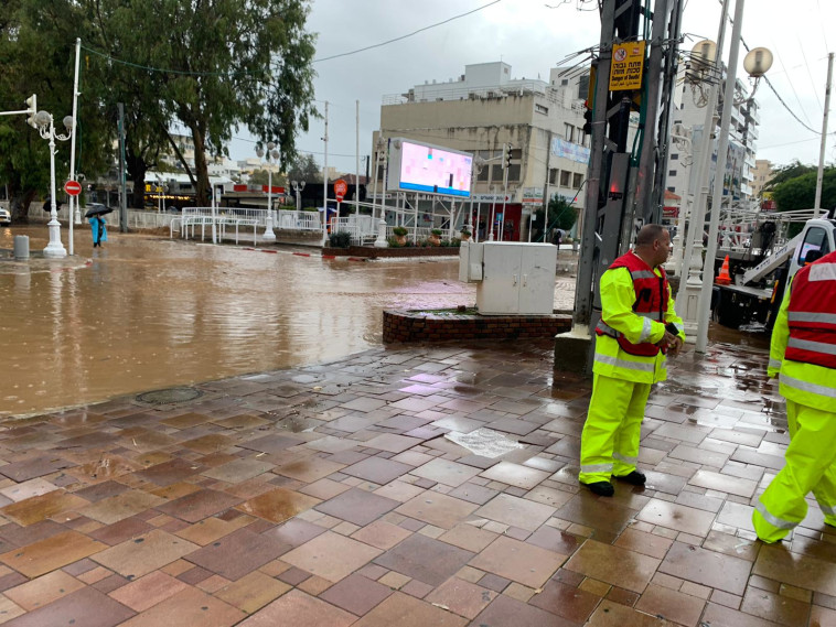 Flooding in Nahariya (Photo: Twenty-two)