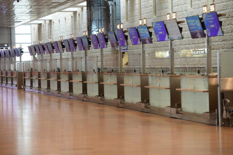 Empty Ben Gurion Airport (Photo: Avshalom Shashoni)