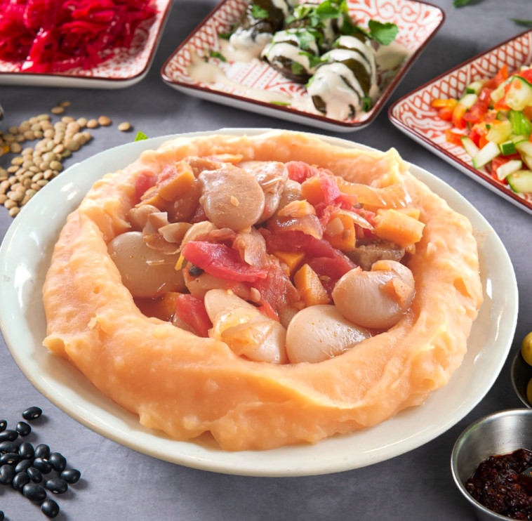 תבשיל לימה על פירה שורשים של מסעדת J17