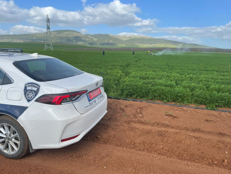 זירת התרסקות המטוס הקל סמוך לגבעת המורה