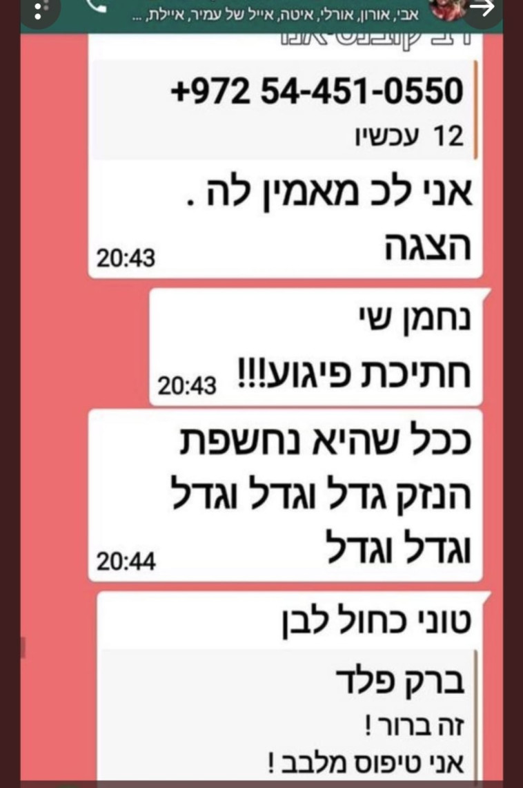 צילום המסך המזויף של תגובתו לכאורה של נחמן שי (צילום: צילום מסך רשתות חברתיות)