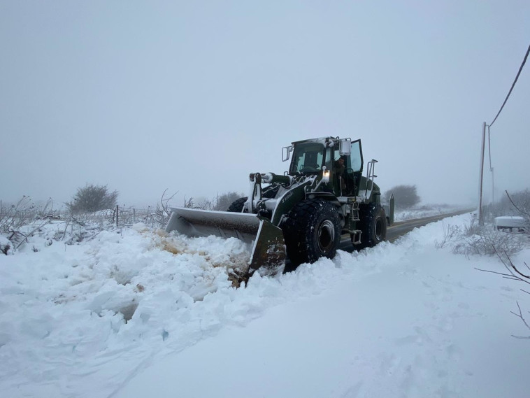 פינוי שלגים על ידי כוחות צה''ל