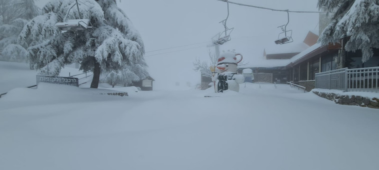 שלג באתר החרמון