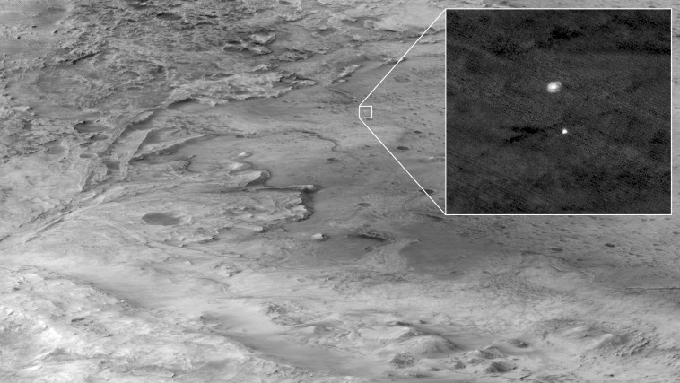 Image from the moment of lander landing on Mars (Photo: NASA / JPL-Caltech / Handout via REUTERS)