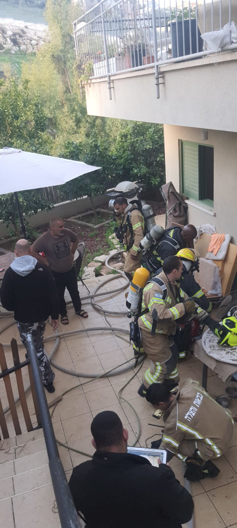 לוחמי האש משתלטים על השריפה