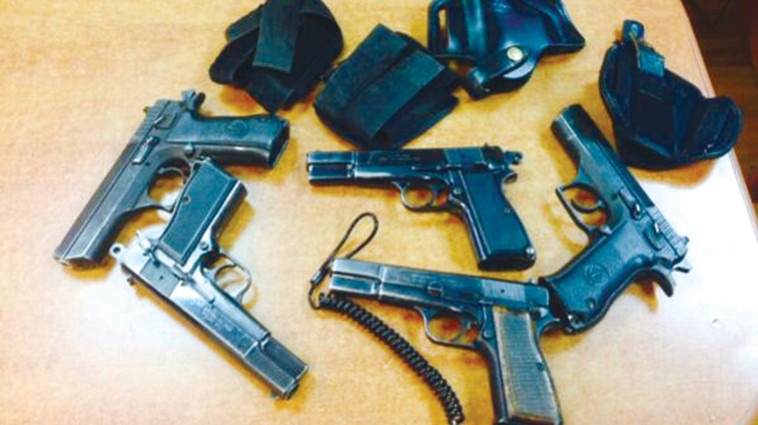 נשק לא חוקי שנתפס