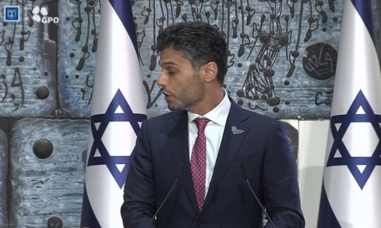 השגריר מוחמד אל-חאג'ה השבוע בבית הנשיא בירושלים