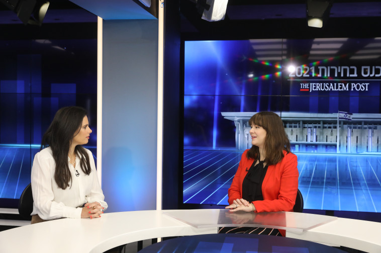 להב הרקוב ואיילת שקד בכנס הבחירות של מעריב-ג'רוזלם פוסט