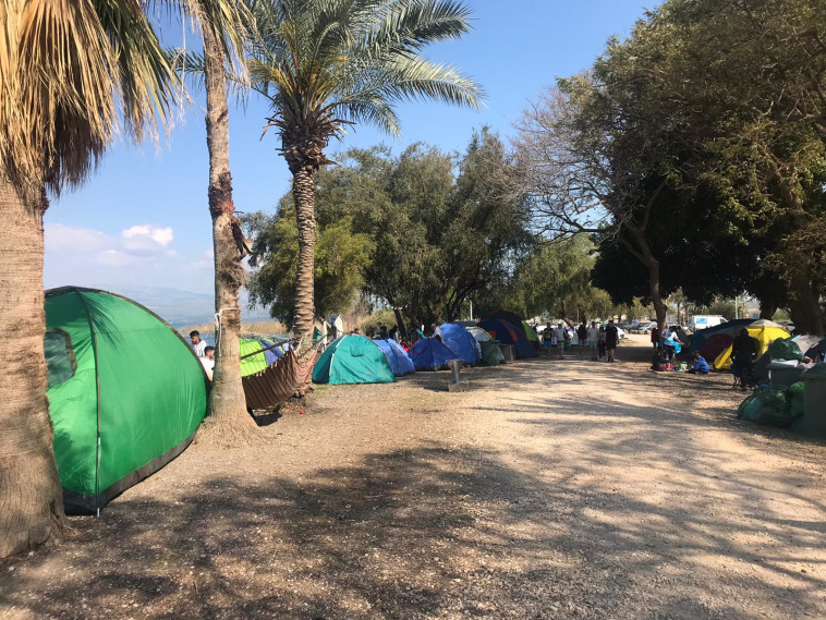 מטיילים בחופי הכנרת