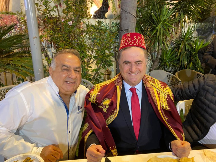 שר האוצר ישראל כ''ץ בחגיגות המימונה