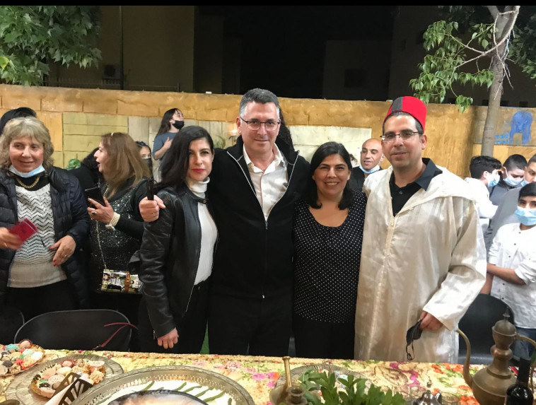 גדעון סער וגאולה אבן בחגיגות המימונה בגדרה