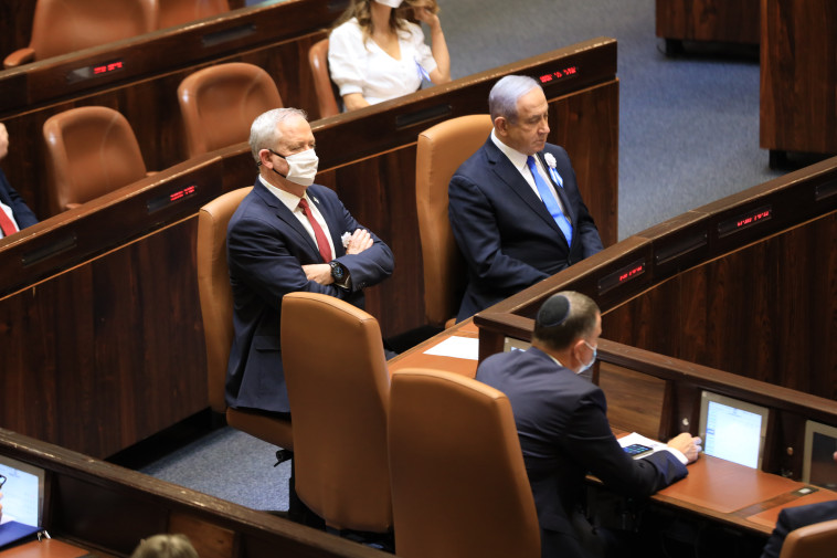 נתניהו וגנץ בהשבעת הכנסת